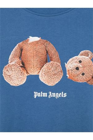 t-shirt in cotne blu PALM ANGELS KIDS | PBAA003S26JER001060